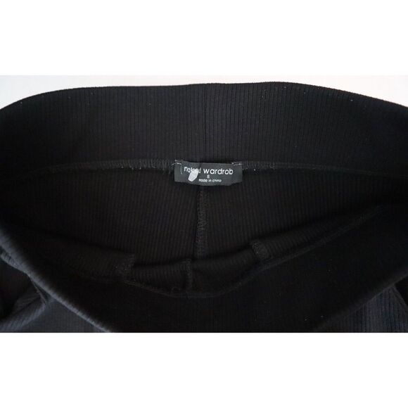 Naked Wardrobe P0083 Women's Sz S Black Snatched High Waist Ribbed Joggers - Picture 3 of 10